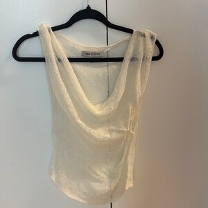 Urban Outfitters Ivory Drape Neck Top